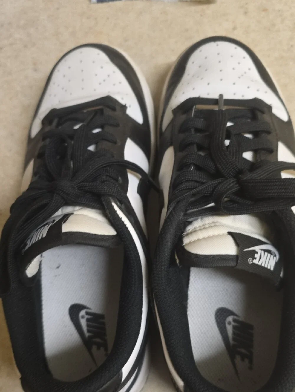 Nike Black and White Panda Dunk Low Size 8 Womens